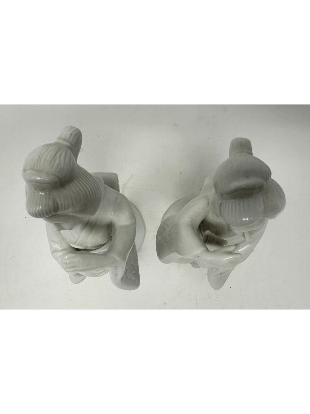 Vintage HOMCO Porcelain Blanc Du Chine Geisha Asian Figurines Set of 2 #1443 - Picture 6 of 9